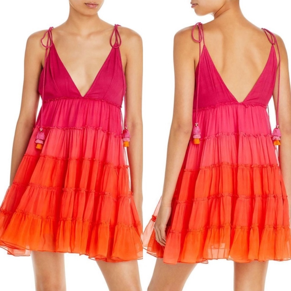 NWT Rococo Sand Skye Short Orange Pink Size P mini dress. - Picture 1 of 5